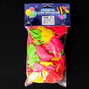 PARTIJ NEON BALLONNEN GEMIXTE KLEUREN