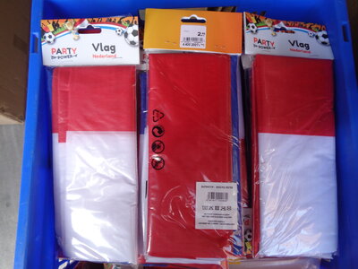 PARTIJ GROTE NEDERLANDSE VLAG 90X150CM 
