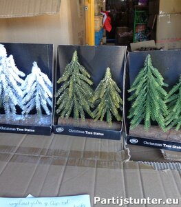 PARTIJ KERSTBOOM 2 STUKS OP HOUT 17X8X21CM