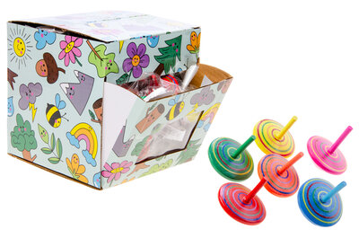 PARTIJ HOUTEN TOLLETJES IN DISPLAY BOX