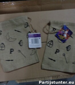 PARTIJ JUTE SINTERKLAAS ZAK KLEIN 15X20CM