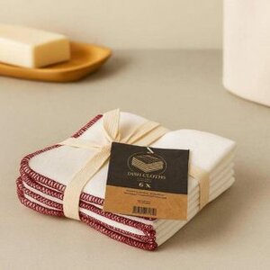 PARTIJ VAATDOEKJES 25X25CM PER 6 STUKS 