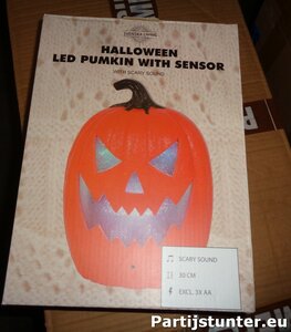 PARTIJ HALLOWEEN LED POMPOEN MET SENSOR