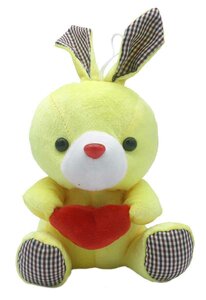 PARTIJ PLUCHE KONIJN MET HARTJE 