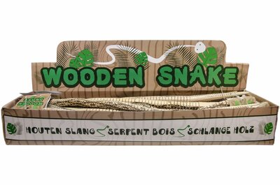 PARTIJ KRONKELENDE HOUTEN SLANG IN DISPLAY