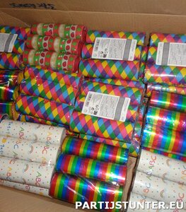 PARTIJ SERPENTINE 4MTR ASSORTI KLEUREN PER 3 STUKS