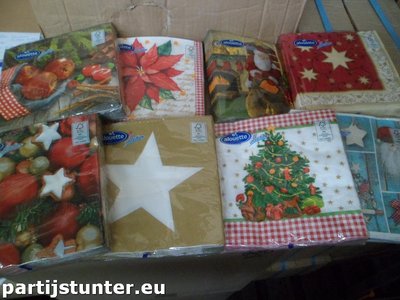 PARTIJ KERSTSERVETTEN 3 LAAGS  33X33CM 