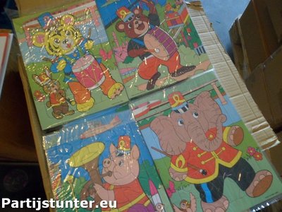 PARTIJ PUZZEL 4 ASSORTIE 19X26CM