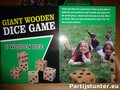 PARTIJ HOUTEN XL DOBBELSTENEN SET VAN 6 STUKS