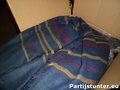 PARTIJ SJAAL BLAUW MET STREPEN 
