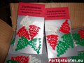 PARTIJ VAN 10 VILTEN KERSTSTICKERS