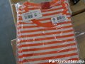PARTIJ SHIRT LANGE MOUW ORANJE WIT GESTREEPT 