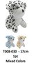 PARTIJ PLUSH DOG 17CM MIXED KLEUREN