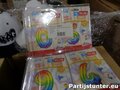 PARTIJ FOLIEBALLONNEN 40CM CIJFERS 0-9 REGENBOOG KLEUREN