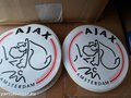 PARTIJ  GROTE AJAX STICKERS 13CM ROND