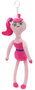 PARTIJ PLUSH SLEUTELHANGER LONG LEGS 30CM ROZE