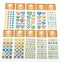 PARTIJ STICKERS ASSORTI GLITTER SMILEYS 