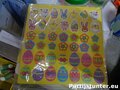 PARTIJ STICKERS PASEN OP VEL 14X14CM 