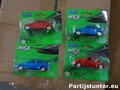 PARTIJ WELLY DIE CAST VW CLASSICAL BEETLE 1:60 2 ASSORTI