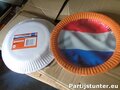 PARTIJ PAPIEREN BORDJES ORANJE 23CM 8 STUKS PER PAKJE