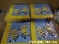 PARTIJ SERVETTEN MINIONS 33X33CM PER 20 STUKS