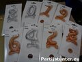 PARTIJ MINI NUMMER DECO BALLON 38CM 