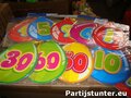 PARTIJ VLAGBANNER BALLON MET LEEFTIJDEN 10 METER ASSORTI