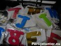 PARTIJ LETTER OF CIJFERBANNER 11CM PER 12 STUKS 