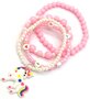 PARTIJ ARMBANDEN ROZE SET VOOR KINDEREN UNICORN 4PCS