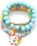 ARMBANDEN SET BLAUW VOOR KINDEREN UNICORN 4PCS