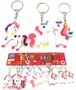 PARTIJ SLEUTELHANGER 5CM UNICORN MIX