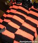 PARTIJ ARMWARMERS ORANJE ZWART ONE SIZE