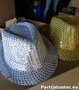 PARTIJ FEDORA FEESTHOED GLITTER GOUD EN ZILVER