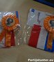 PARTIJ SJERP ROOD WIT BLAUW + ORANJE ROZET BEATRIX 