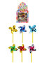 PARTIJ MINI FOLIEMOLENS 7CM IN DIVERSE KLEUREN