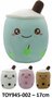 PLUSH BUBBLE TEA 17CM ASSORTI KLEUR