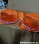 FEDORA HOED ORANJE MET ROOD WIT BLAUW LINT