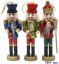 KERST ORNAMENT NOTENKRAKER IN KLEUR 13CM