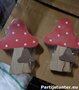 PARTIJ HOUTEN PADDENSTOEL 13,5X9,5X2CM