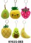 PARTIJ SLEUTELHANGERS FRUIT  6,5-9CM ASSORTI