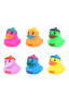 PARTIJ NEON RUBBER DUCKS 5CM MET PET