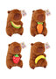 PARTIJ PLUSH CAPIBARA MET FRUIT 17CM ASSORTI