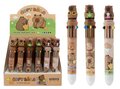 PARTIJ CAPYBARA 10 KLEUREN BALPEN IN DISPLAYBOX