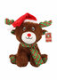 PARTIJ KNUFFEL KERSTRENDIER 23CM MET KERSTMUTS