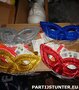 PARTIJ OOGMASKERS GLITTER IN 4 KLEUREN