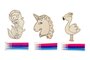 PARTIJ KLEUR JE EIGEN HOUTEN FIGUUR MEISJES 