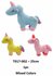 PARTIJ PLUSH UNICORN 25CM MIXED COLORS 