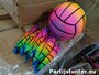 PARTIJ PLASTIC RAINBOW VOETBAL 