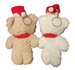 PARTIJ SLEUTELHANGER KERSTBEER 11,5CM 
