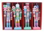PARTIJ KERST ORNAMENT NOTENKRAKER PASTEL KLEUR 13CM